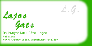 lajos gats business card